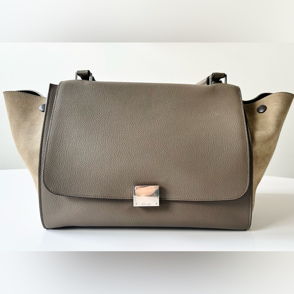 Celine Taupe Medium Trapeze Bag - Picture 1 of 12